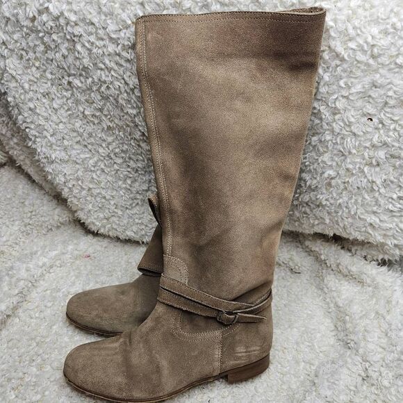 Garnet Hill Tan Suede Leather Made in Italy Boots size 8 - Picture 3 of 6